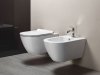 GSI Pura Zestaw Toaleta WC podwieszana 55x36 cm SwirlFlush bez kołnierza z deską wolnoopadającą slim biały 881511+MS86CSN11+FISR2